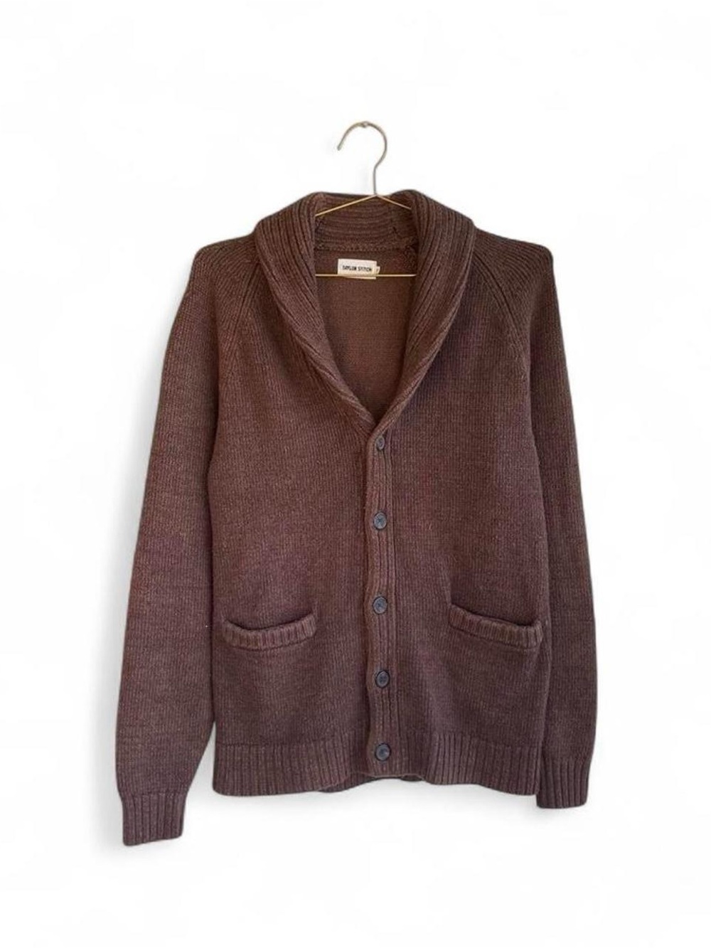 Taylor Stitch Brown Shawl Collar Cardigan – Men’s Size 42